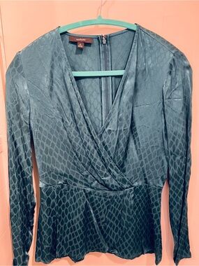 Alfani Teal Silky Top